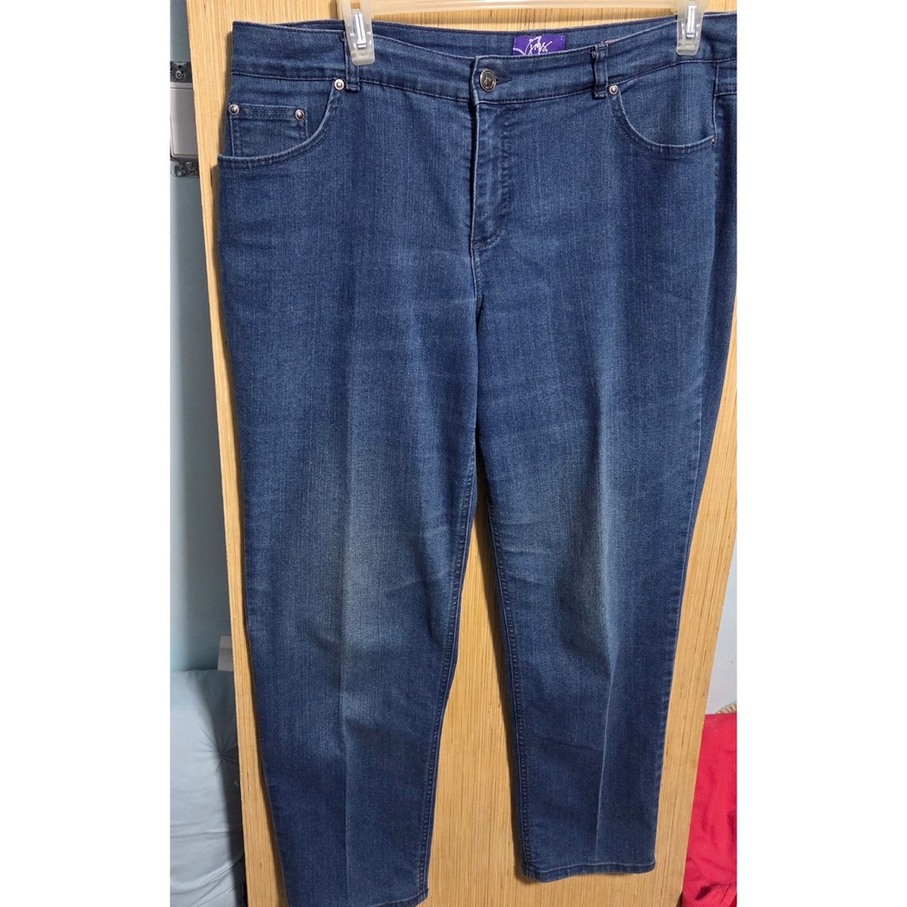 JMS Just My Size Classic Fit Denim Blue Jeans Womens 18W Average Straight Leg